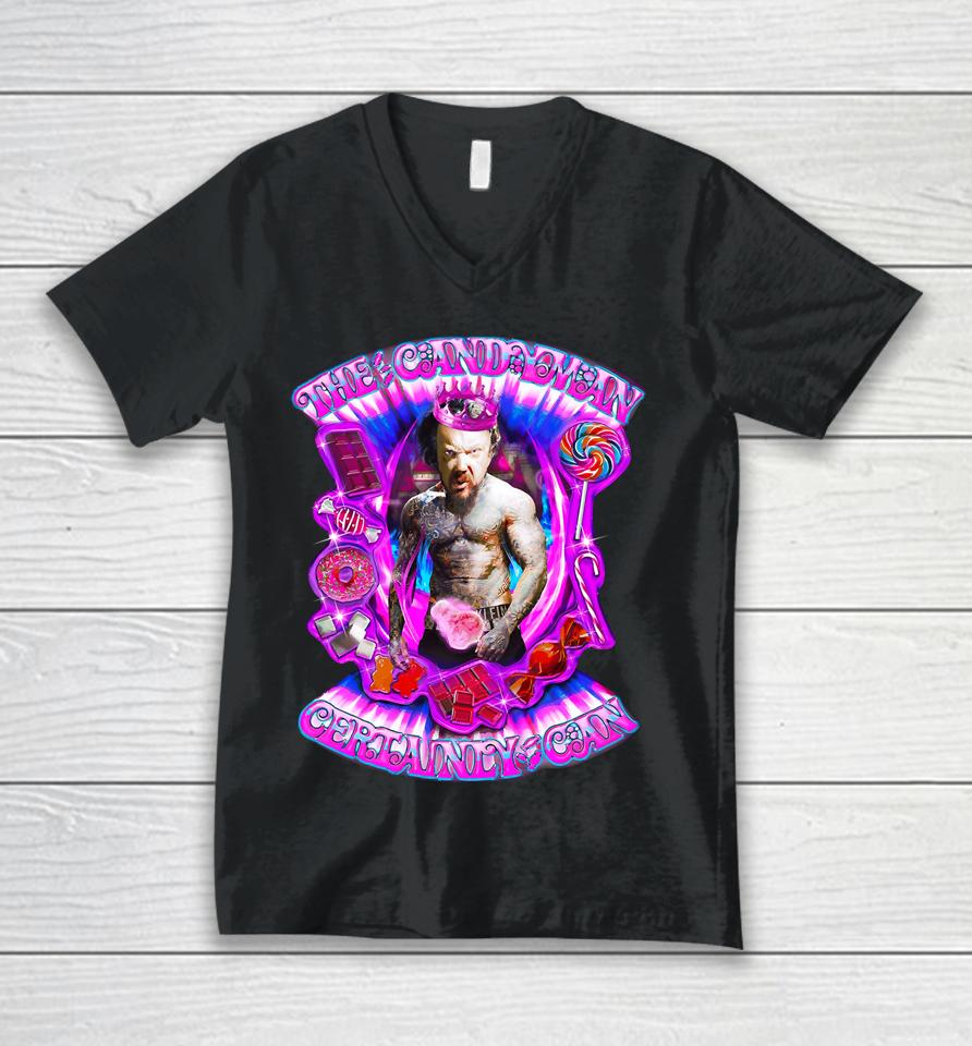 Ratlobber The Candy Man Certainly Can Unisex V-Neck T-Shirt