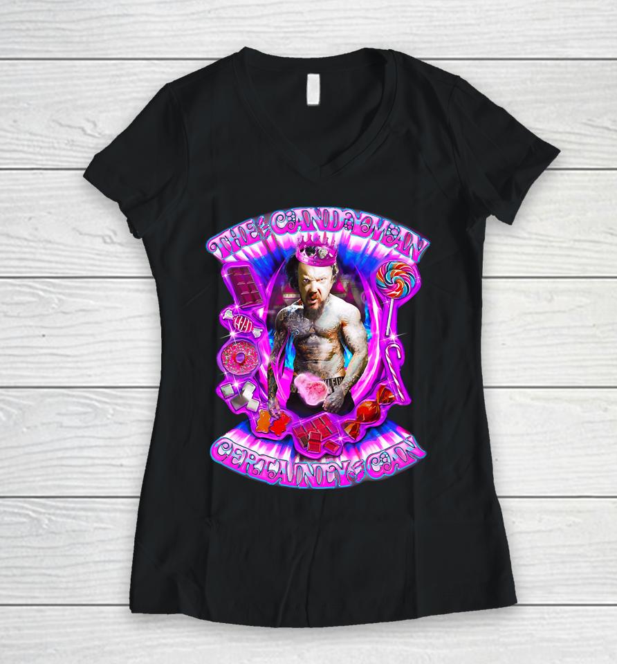 Ratlobber The Candy Man Certainly Can Women V-Neck T-Shirt