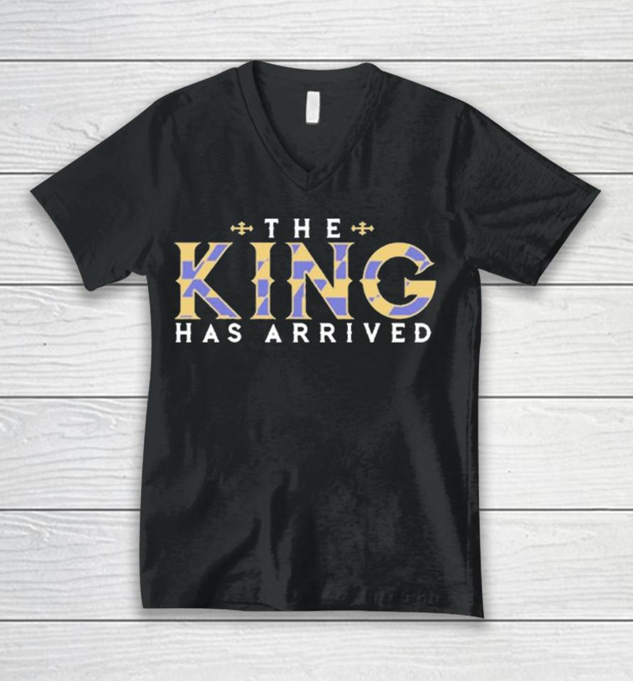 Ravens The King Has Arrived Unisex V-Neck T-Shirt