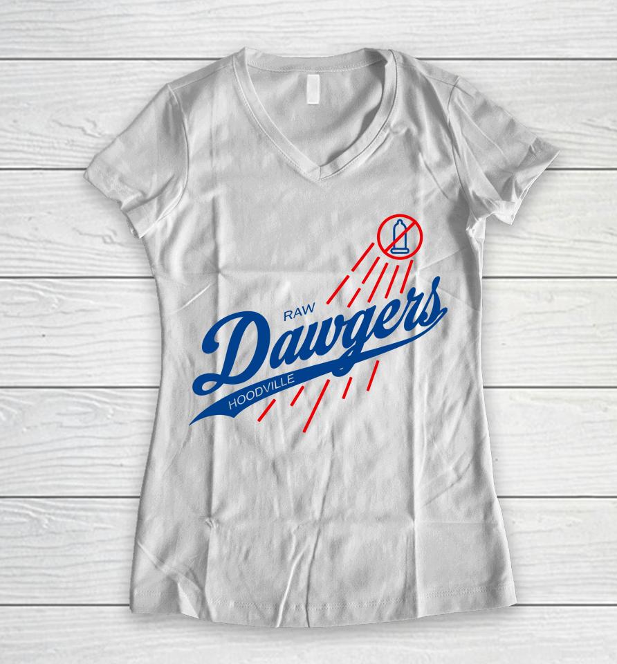 Raw Dawgers Women V-Neck T-Shirt