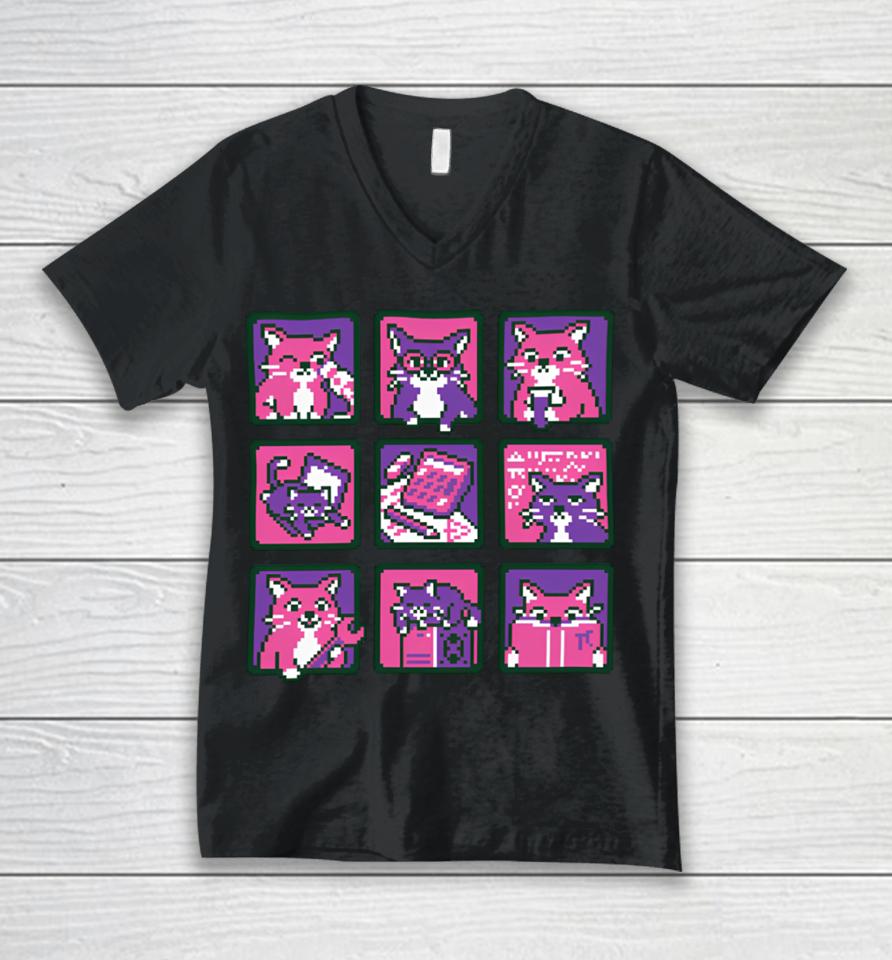 Rawpaw Merch Cats In Stem By Cats With Jobs Unisex V-Neck T-Shirt