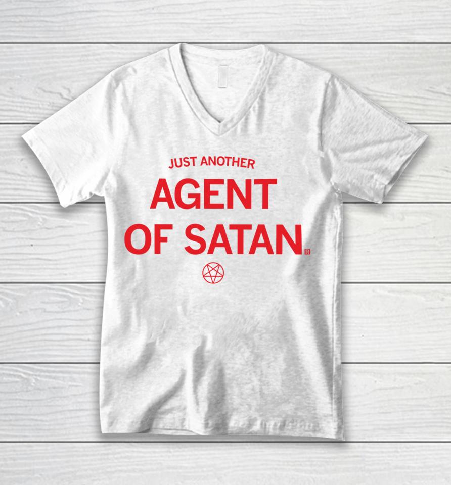 Raygunsite Store Just Another Agent Of Satan Unisex V-Neck T-Shirt