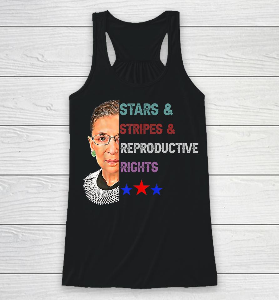 Rbg Ruth Stars Stripes Reproductive Rights 4Th Of July Racerback Tank