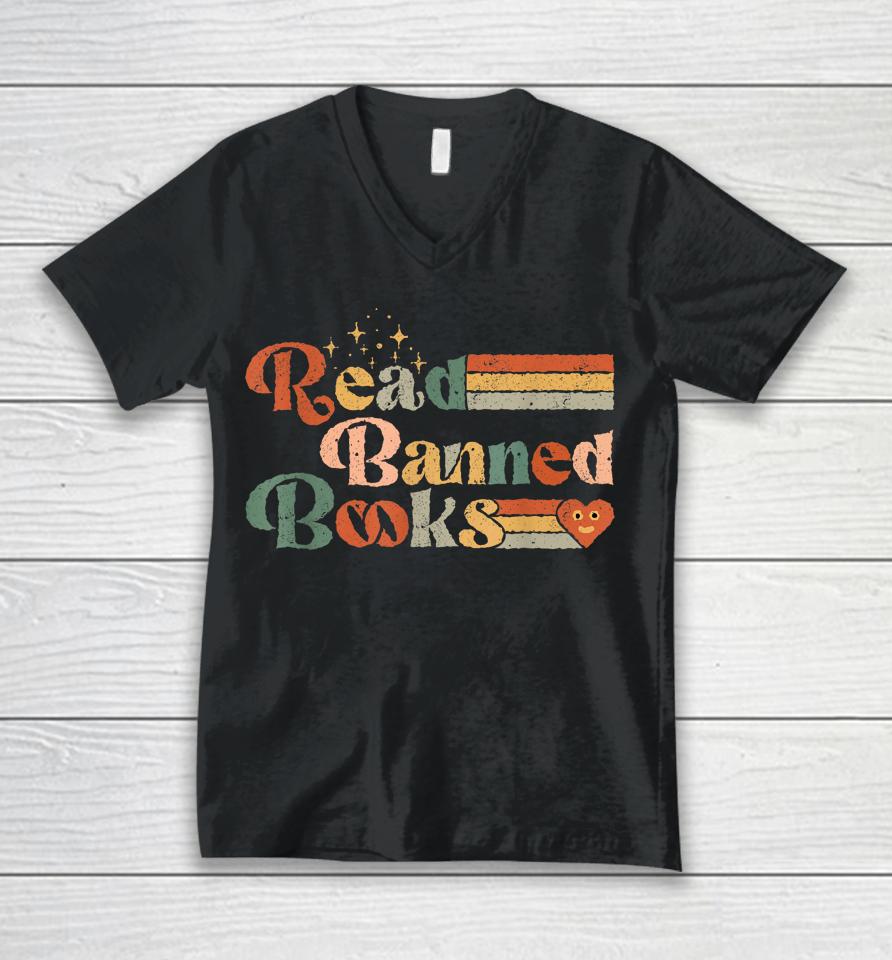Read Banned Books Week Reader Unisex V-Neck T-Shirt
