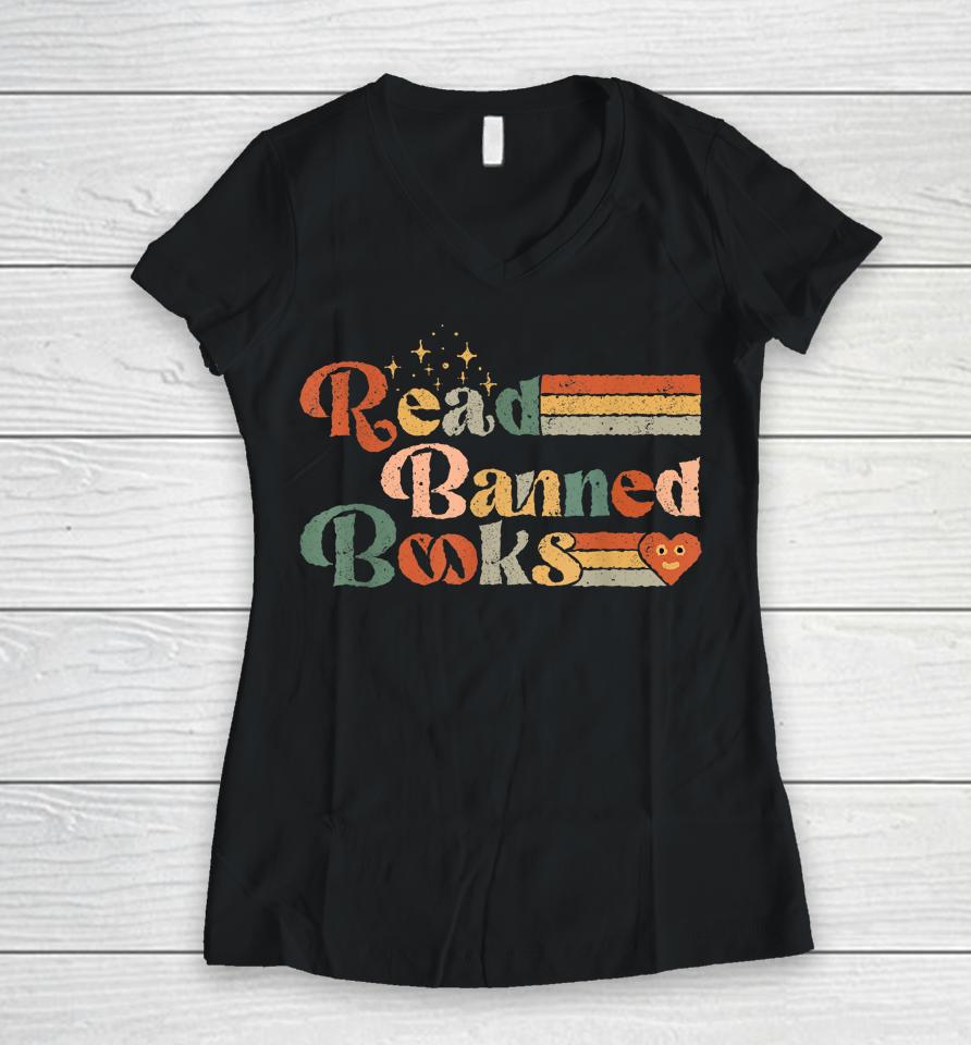 Read Banned Books Week Reader Women V-Neck T-Shirt