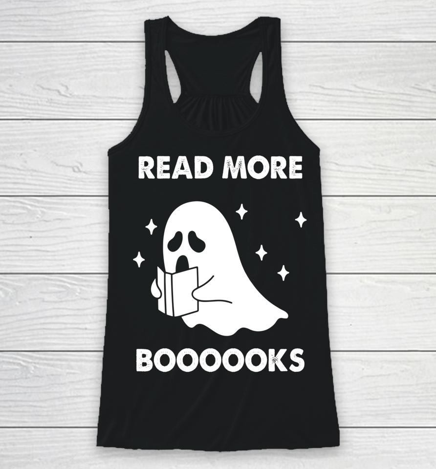 Read More Booooks Ghost Reading Books Halloween Racerback Tank