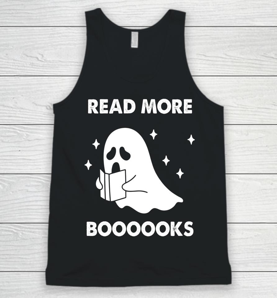 Read More Booooks Ghost Reading Books Halloween Unisex Tank Top