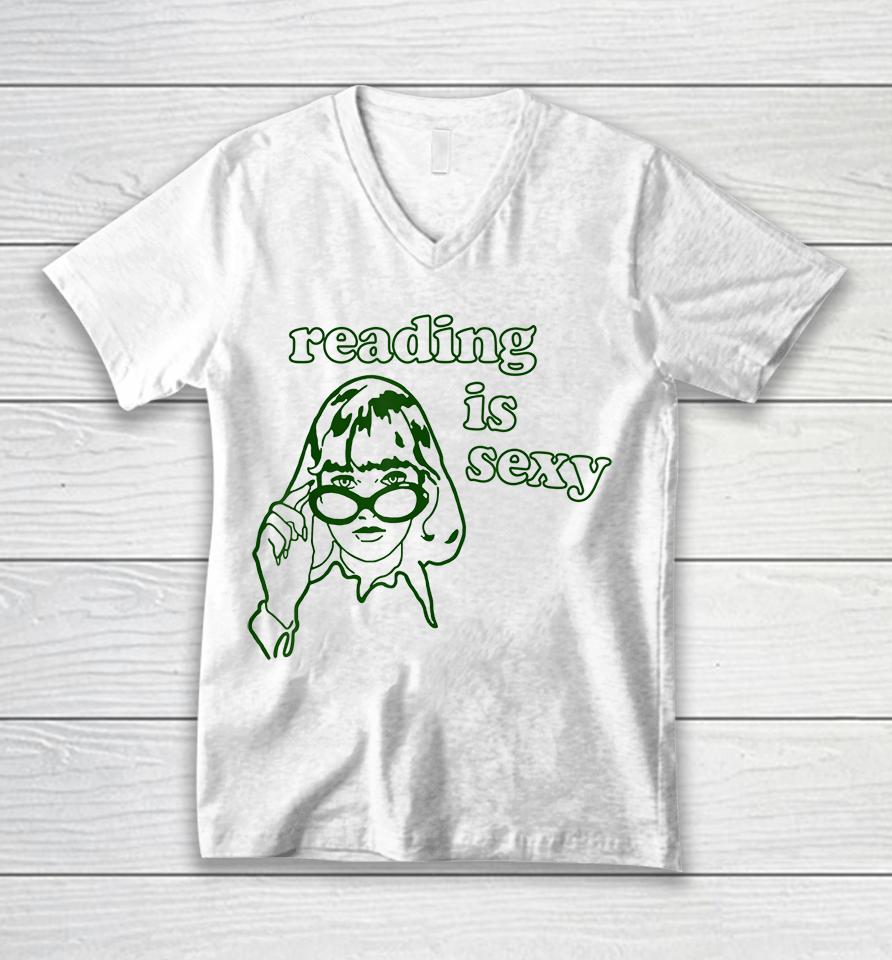 Reading Is Sexy Unisex V-Neck T-Shirt