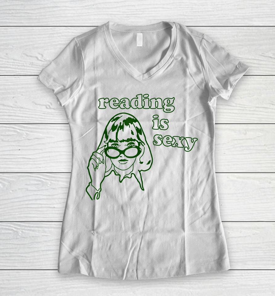 Reading Is Sexy Women V-Neck T-Shirt