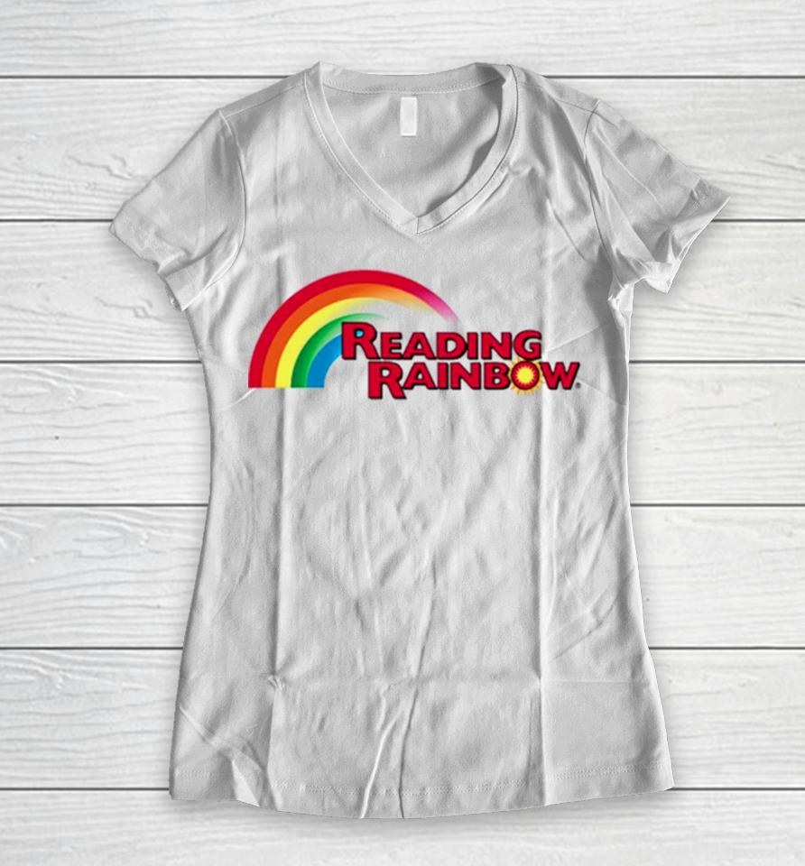 Reading Rainbow Levar Burton Women V-Neck T-Shirt