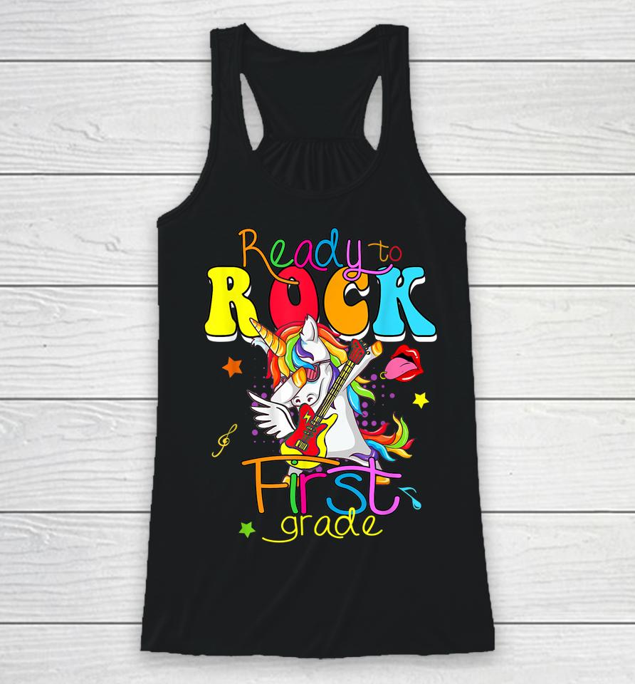 Ready To Rock First Grade Back To School Racerback Tank