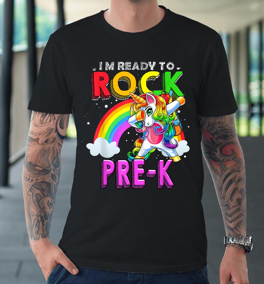 Ready To Rock Pre-K Unicorn Back To School Premium T-Shirt