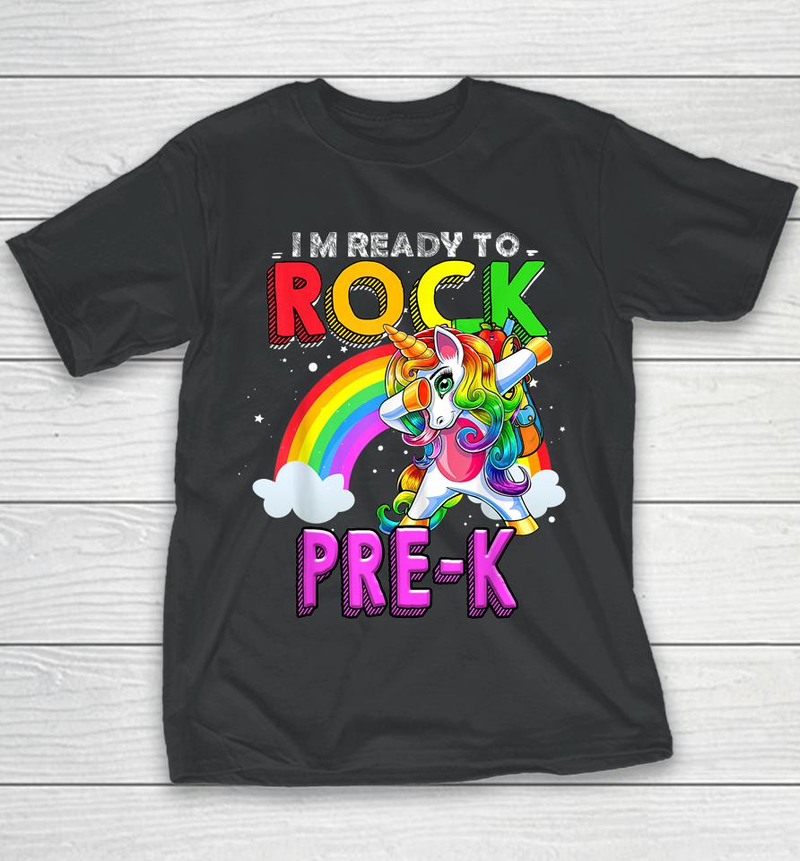Ready To Rock Pre-K Unicorn Back To School Youth T-Shirt