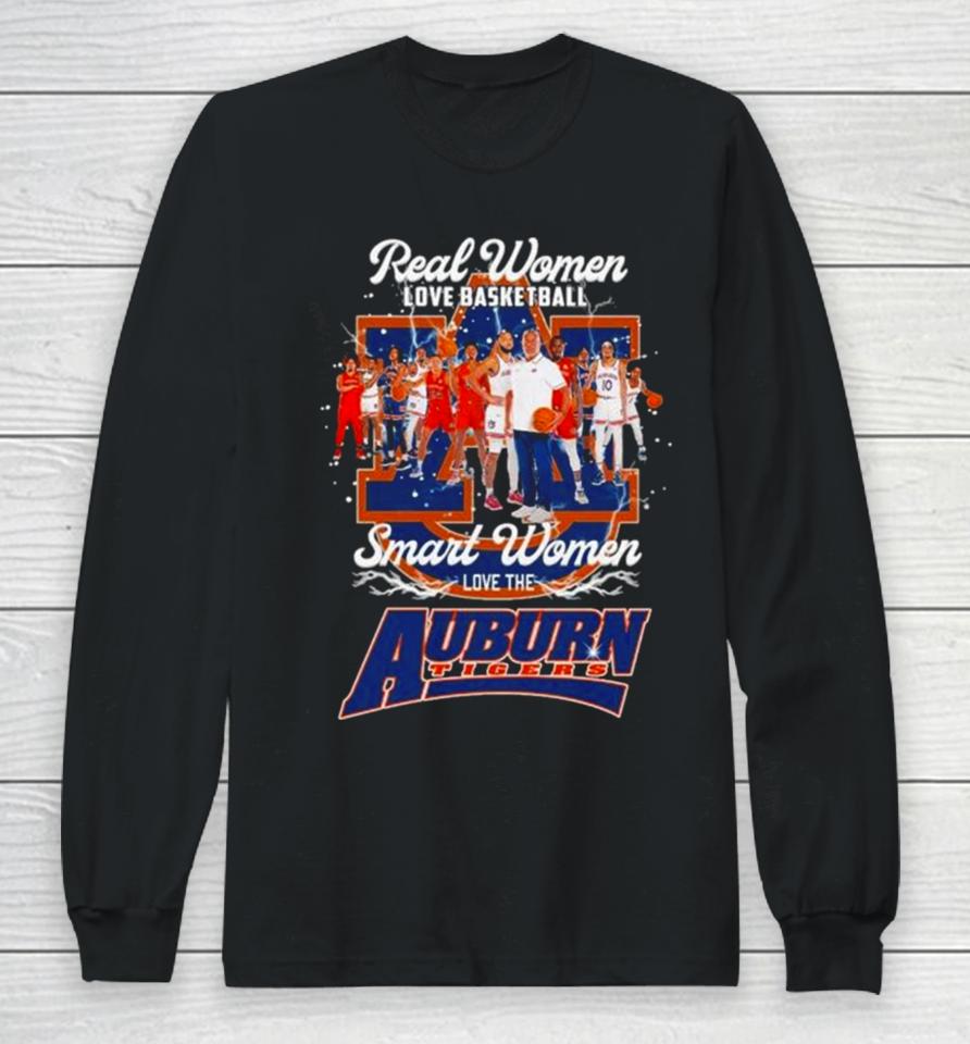 Real Women Love Basketball Smart Women Love The Auburn Tigers Team Men’s Basketball Long Sleeve T-Shirt