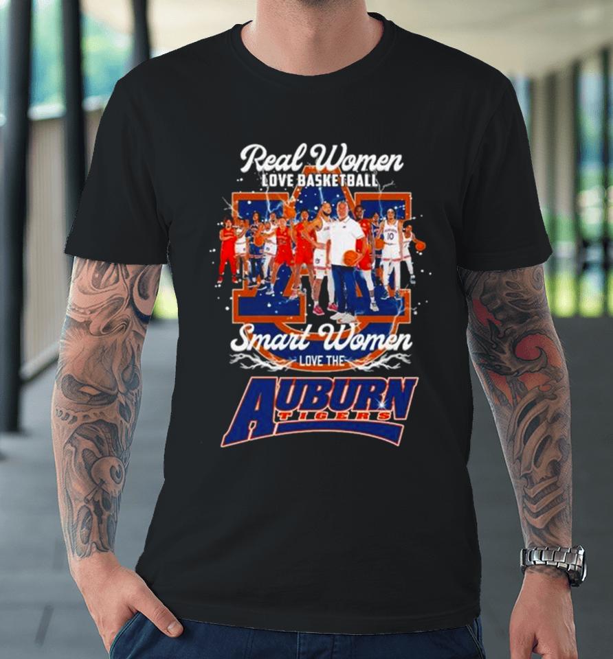 Real Women Love Basketball Smart Women Love The Auburn Tigers Team Men’s Basketball Premium T-Shirt