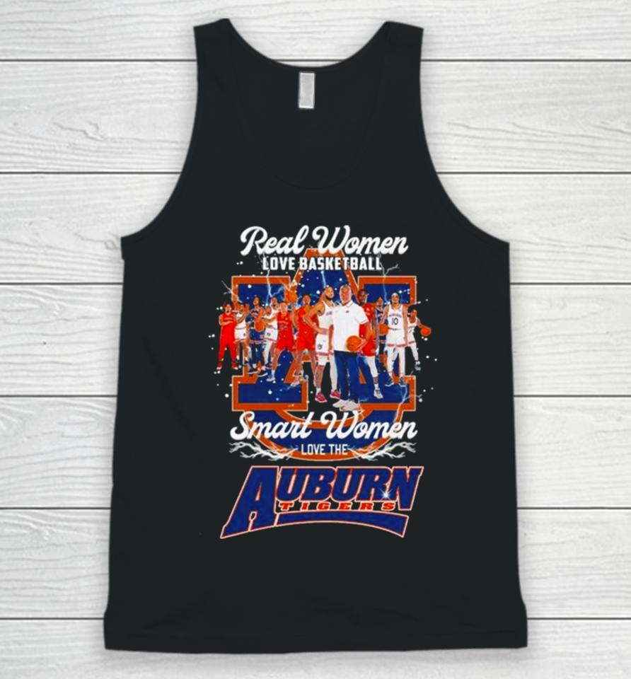 Real Women Love Basketball Smart Women Love The Auburn Tigers Team Men’s Basketball Unisex Tank Top