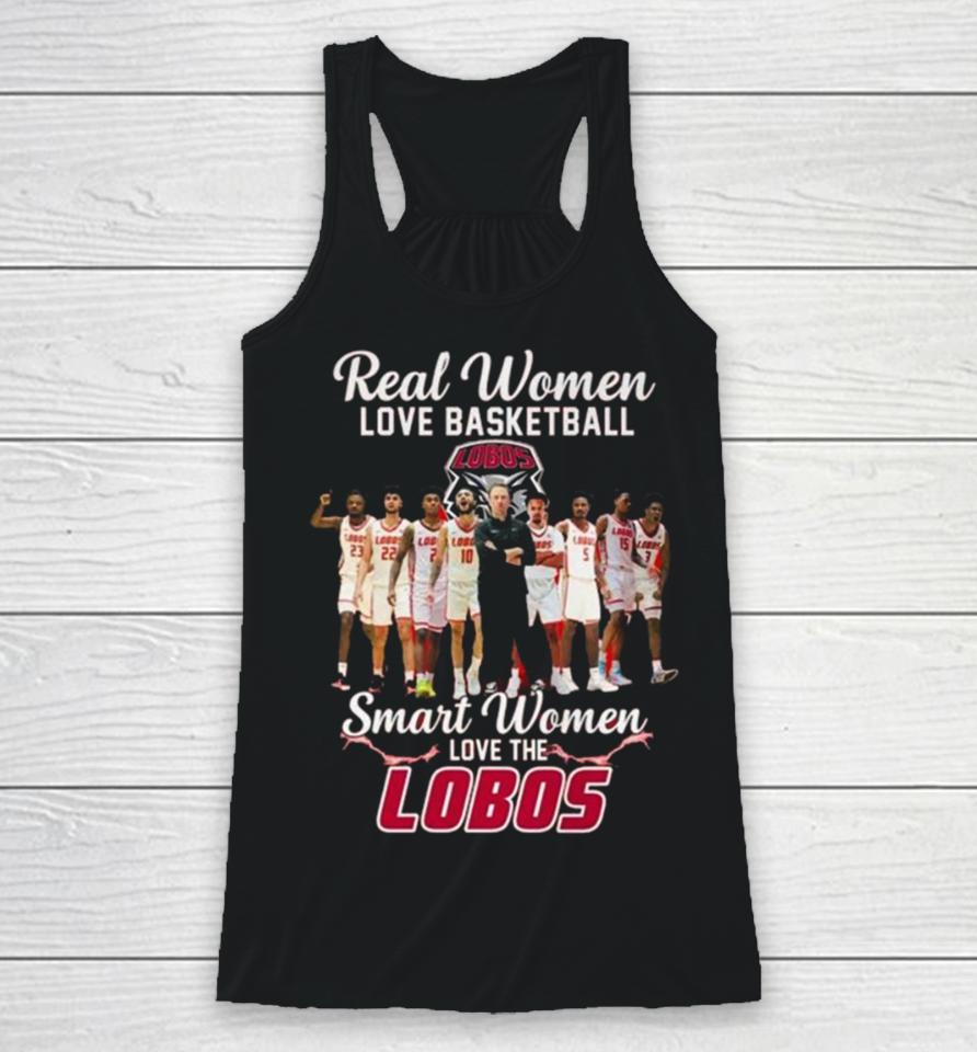 Real Women Love Basketball Smart Women Love The New Mexico Lobos Men’s Basketball Racerback Tank