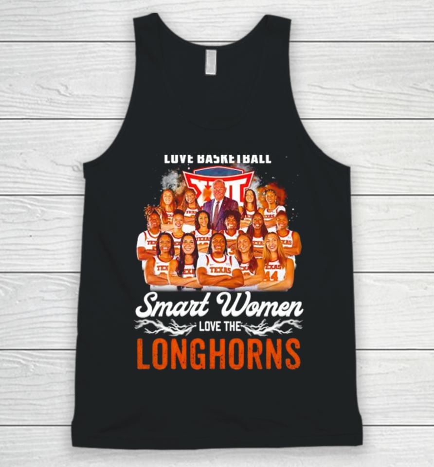 Real Women Love Basketball Smart Women Love The Texas Longhorns Women’s Basketball 2024 Unisex Tank Top