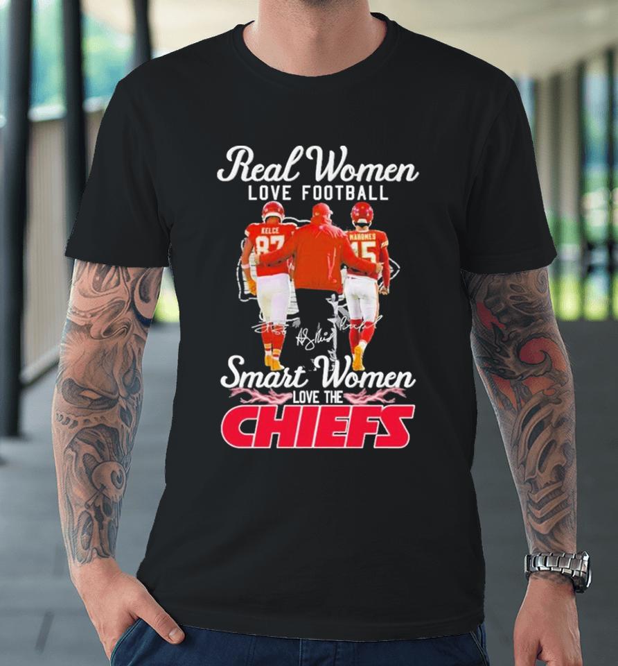 Real Women Love Football Smart Women Love The Kansas City Chiefs Super Bowl Lviii 2024 Signatures Premium T-Shirt