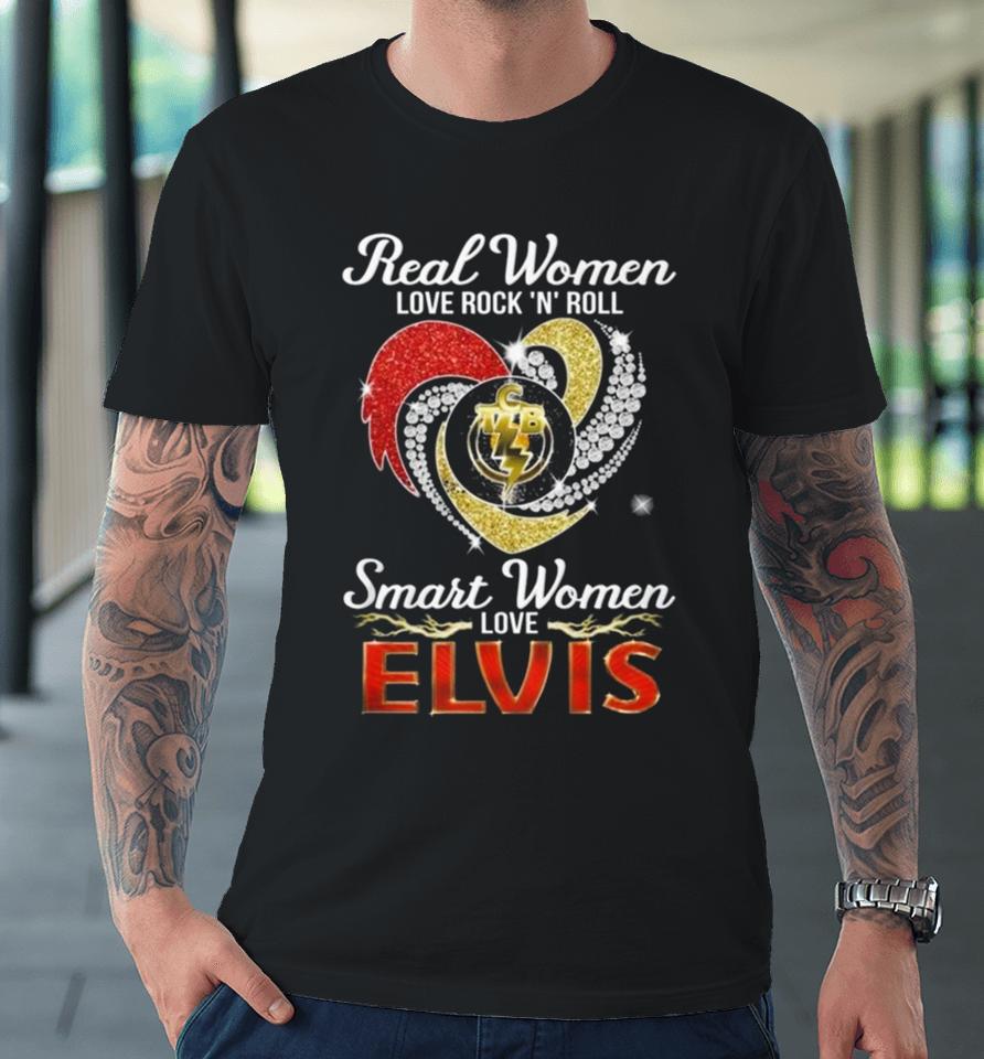 Real Women Love Rock ‘N’ Roll Tcb Smart Women Love Elvis Heart Premium T-Shirt