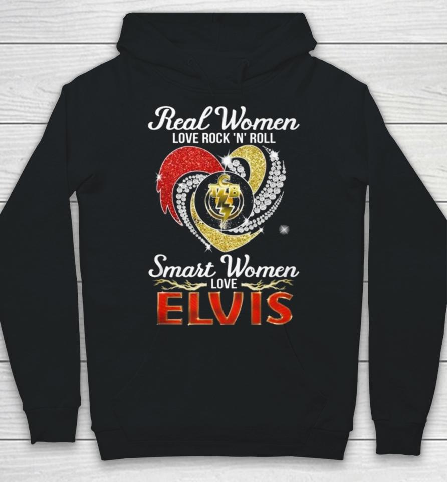 Real Women Love Rock ‘N’ Roll Tcb Smart Women Love Elvis Heart Hoodie