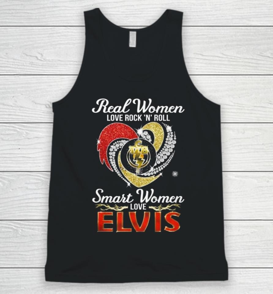 Real Women Love Rock ‘N’ Roll Tcb Smart Women Love Elvis Heart Unisex Tank Top
