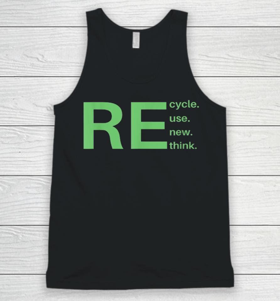 Recycle Reuse Renew Rethink Earth Day 2023 Unisex Tank Top