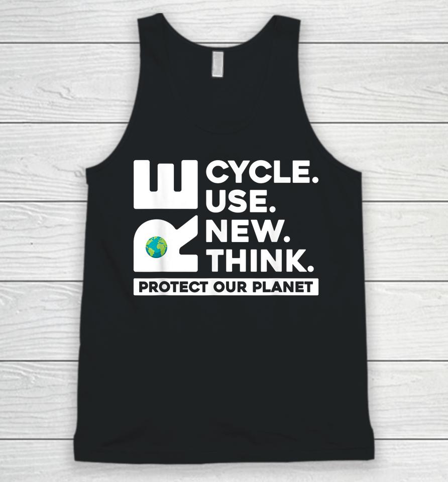 Recycle Reuse Renew Rethink Earth Day Environmental Activism Unisex Tank Top