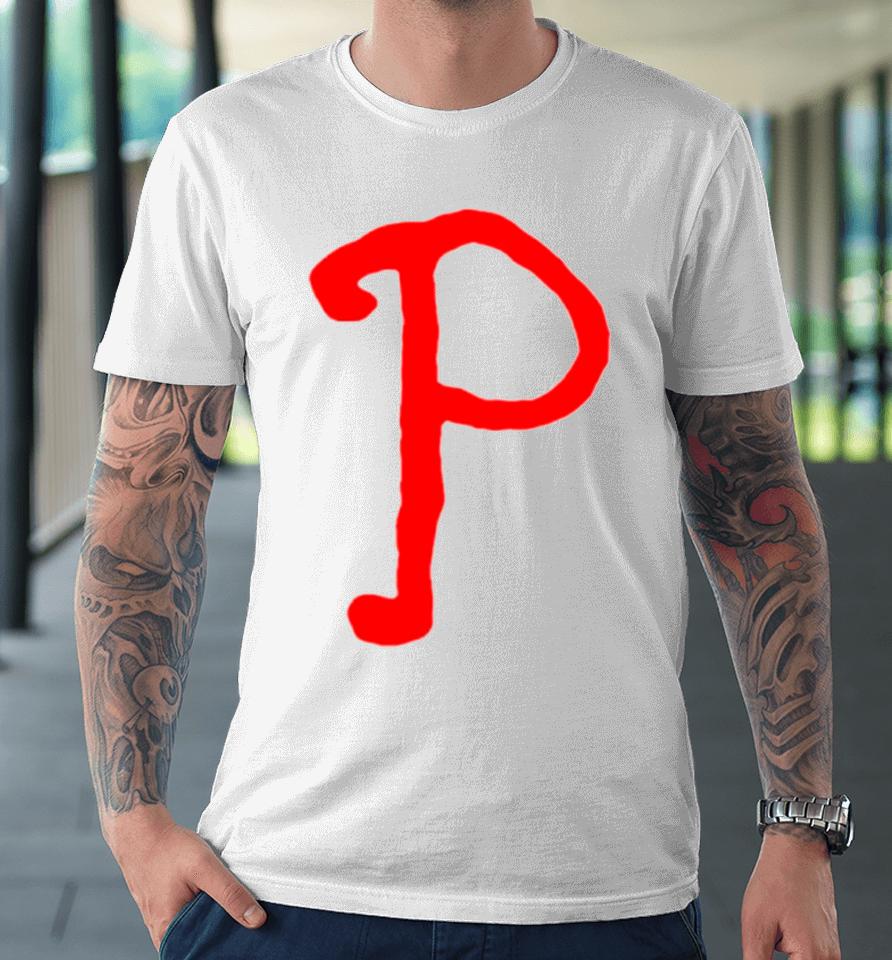 Red October Phillies P Logo Premium T-Shirt