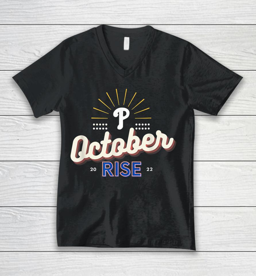 Red October Rise Philly Philadelphia Unisex V-Neck T-Shirt