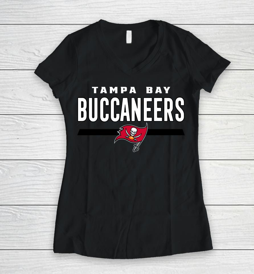 Red Tampa Bay Buccaneers Big And Tall Speed And Agility Women V-Neck T-Shirt