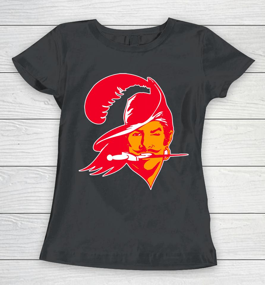 Red Tampa Bay Buccaneers Fashion Logo Tri-Blend Women T-Shirt