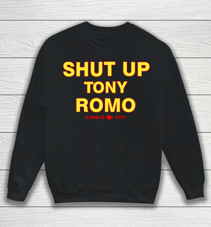 Red Tribe Cinema Shut Up Tony Romo Kansas City Sweatshirt