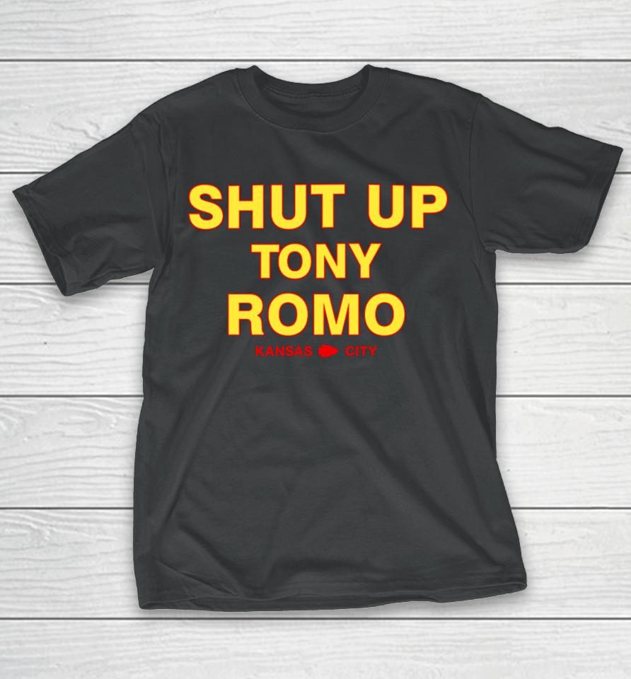Red Tribe Cinema Shut Up Tony Romo Kansas City T-Shirt