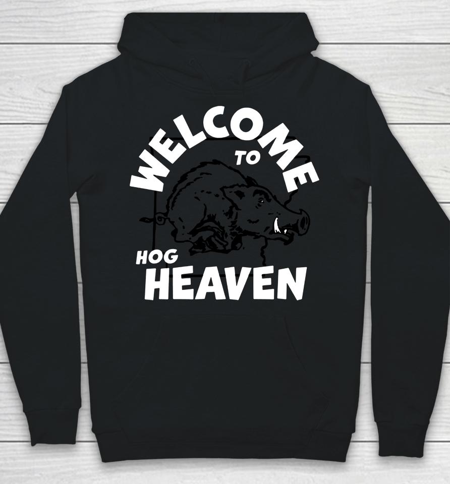 Red Welcome To Hog Heaven Vintage Arkansas Hoodie