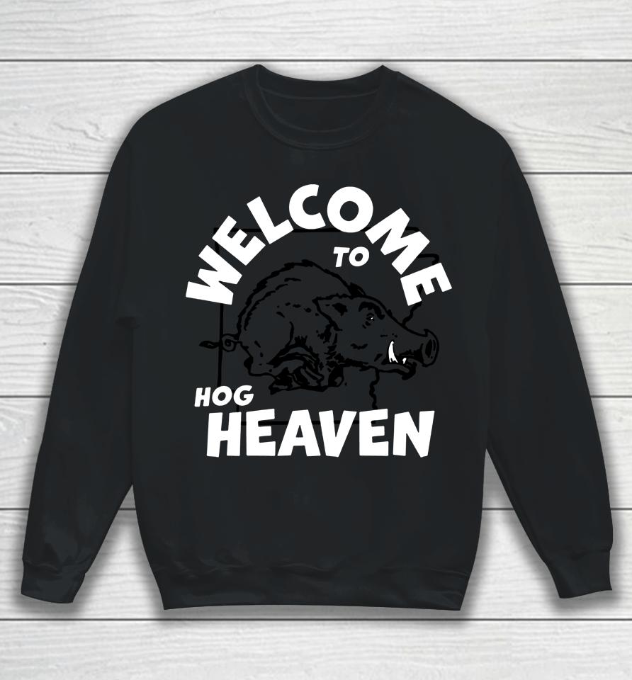 Red Welcome To Hog Heaven Vintage Arkansas Sweatshirt