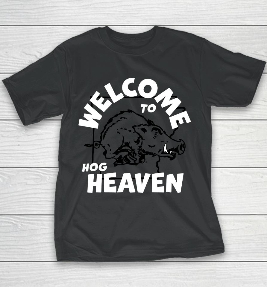 Red Welcome To Hog Heaven Vintage Arkansas Youth T-Shirt