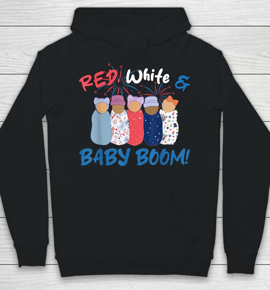 Red White And Baby Boom Happy 4Th Of July Nicu Nurse Hoodie
