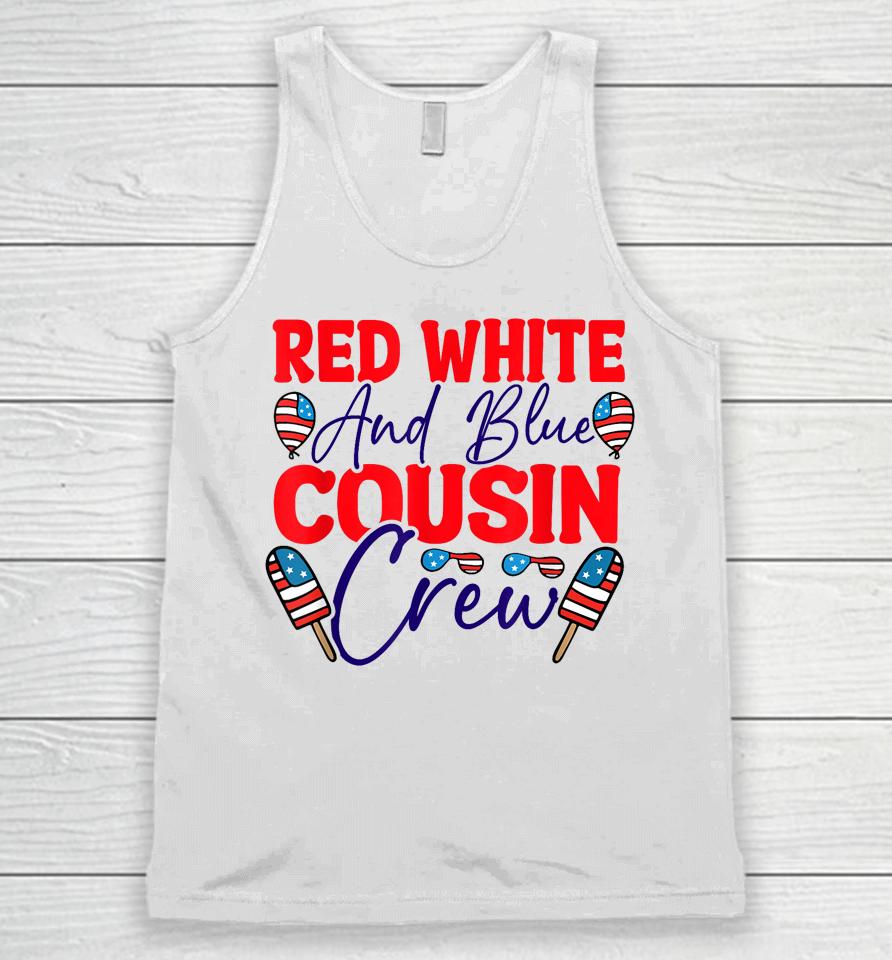 Red White And Blue Cousin Crew Unisex Tank Top