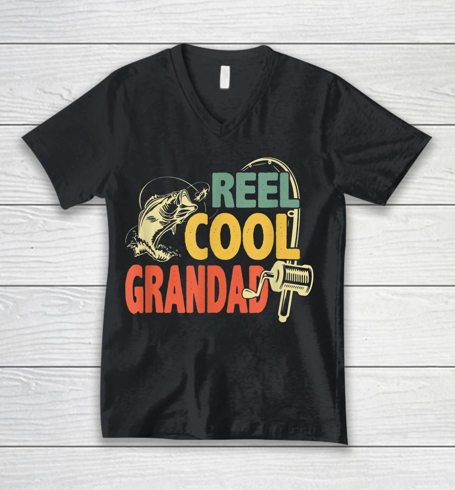 Reel Cool Grandad Fishing Unisex V-Neck T-Shirt
