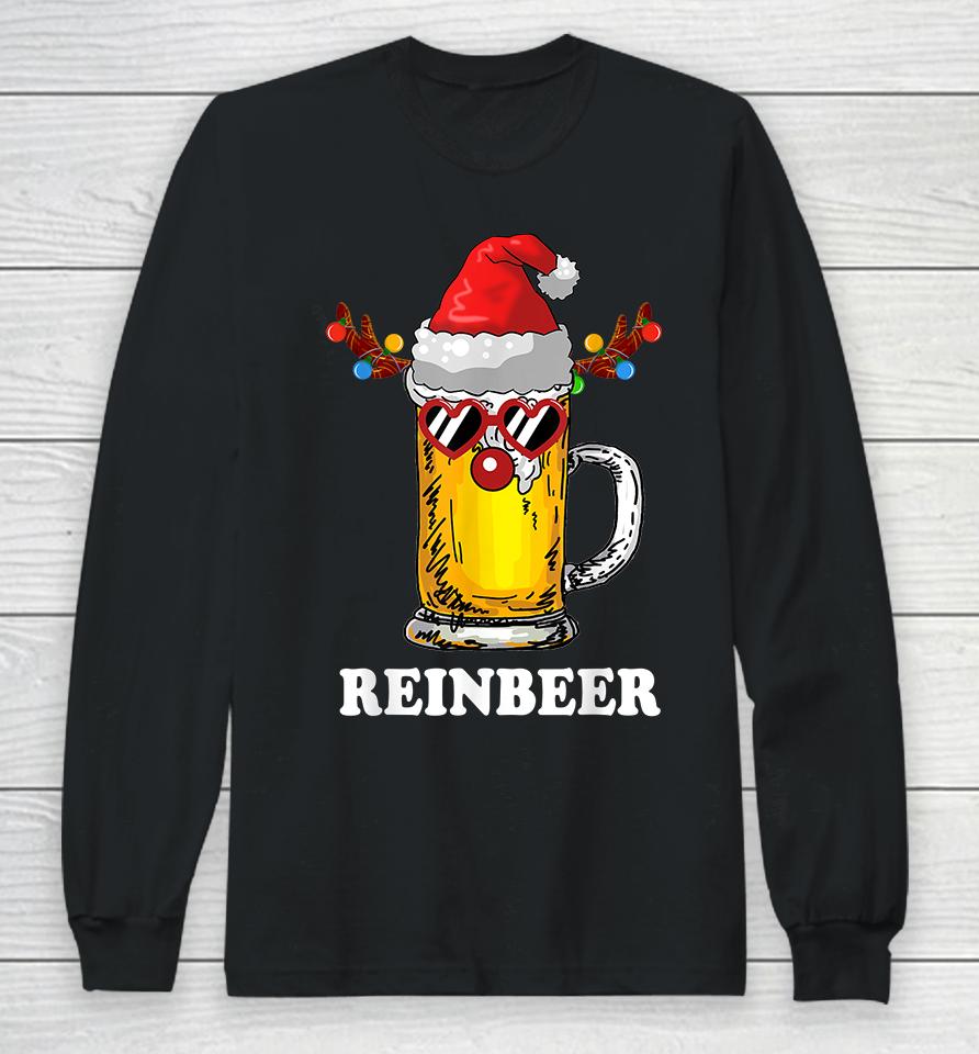 Reindeer Beer Reinbeer Christmas Long Sleeve T-Shirt