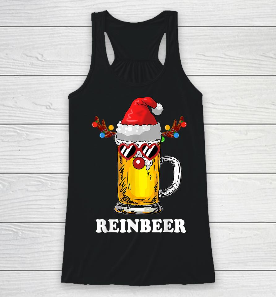Reindeer Beer Reinbeer Christmas Racerback Tank