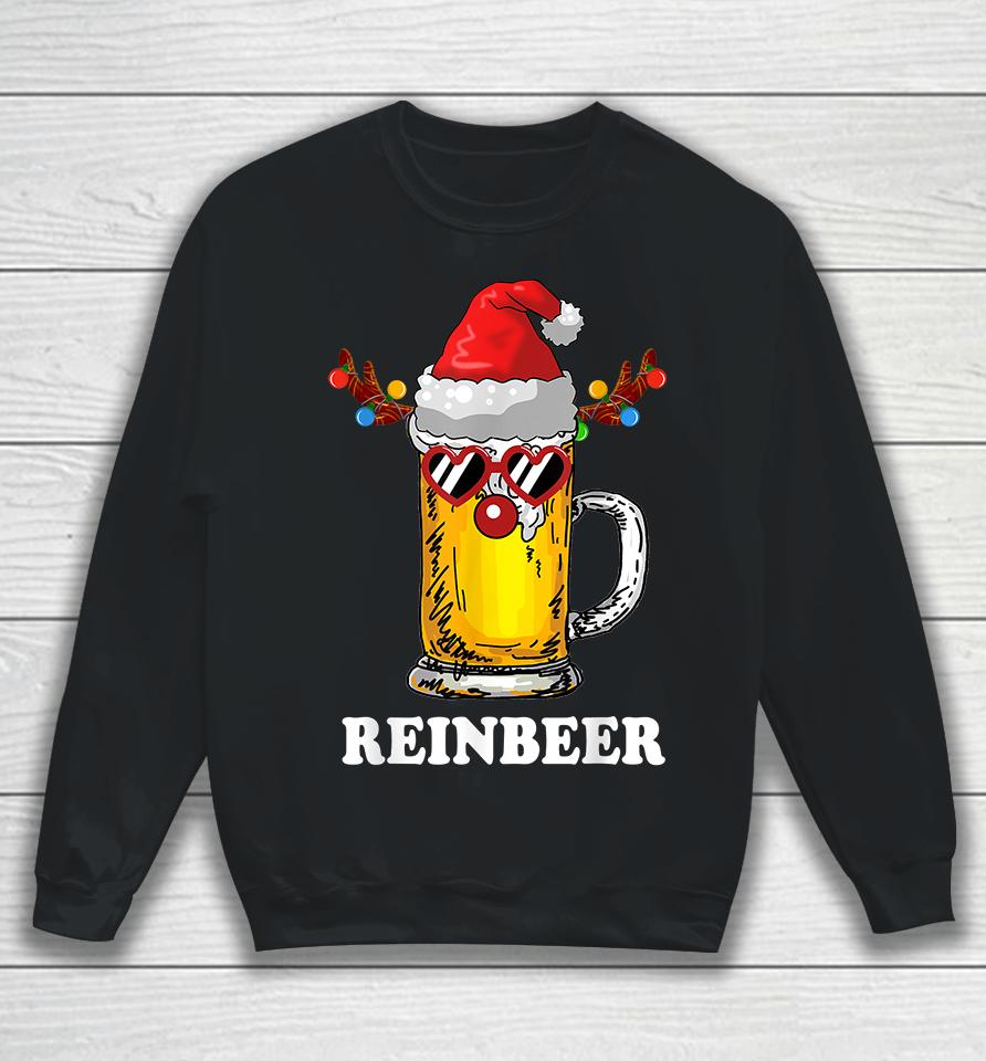 Reindeer Beer Reinbeer Christmas Sweatshirt