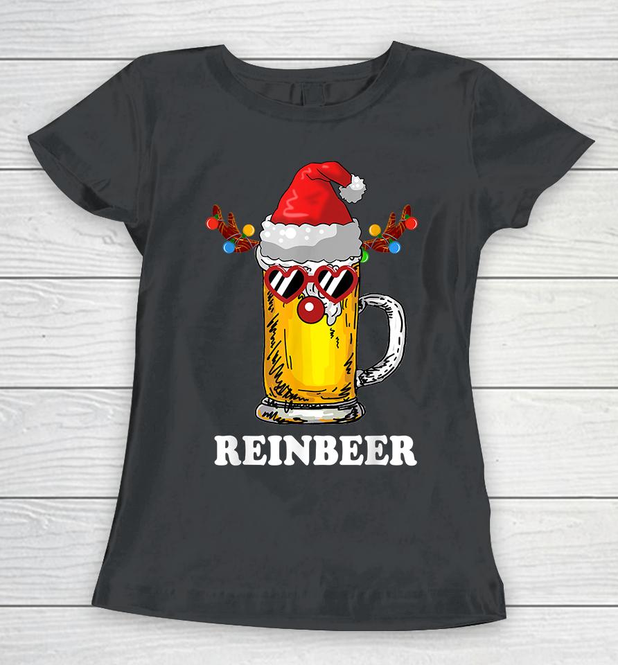Reindeer Beer Reinbeer Christmas Women T-Shirt