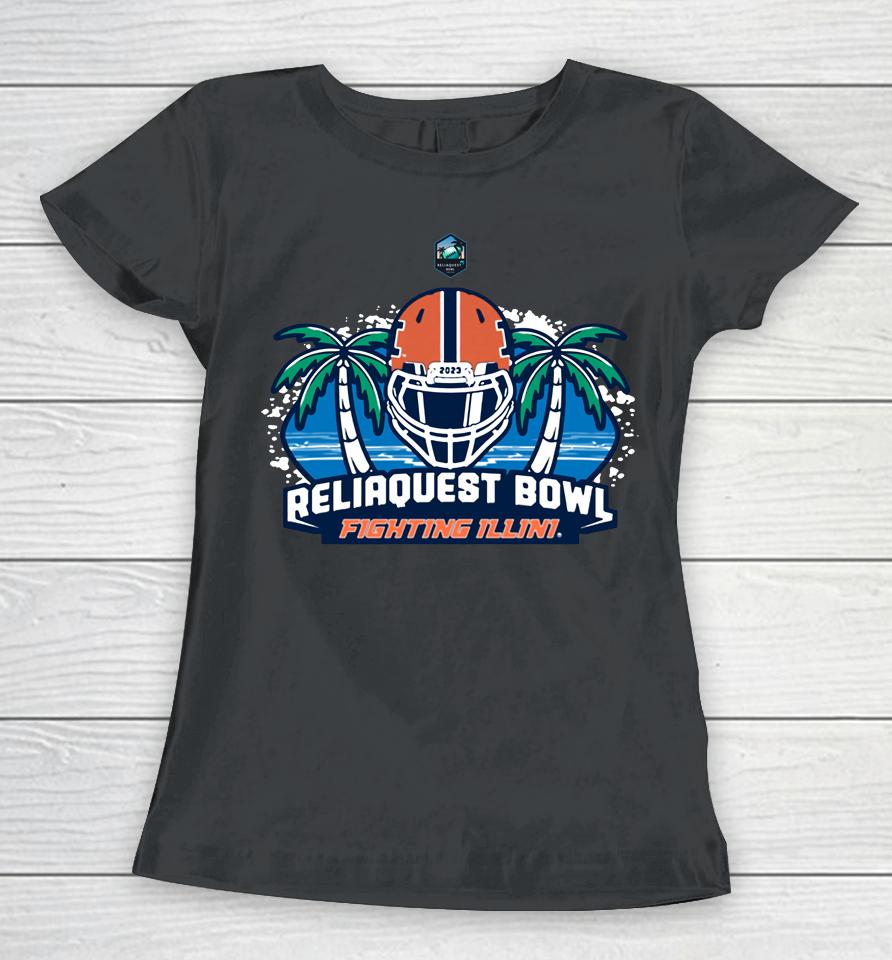 Reliaquest Bowl Fighting Illinois Orange 2022 Women T-Shirt