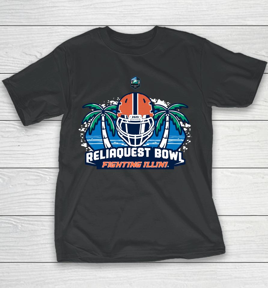 Reliaquest Bowl Fighting Illinois Orange 2022 Youth T-Shirt