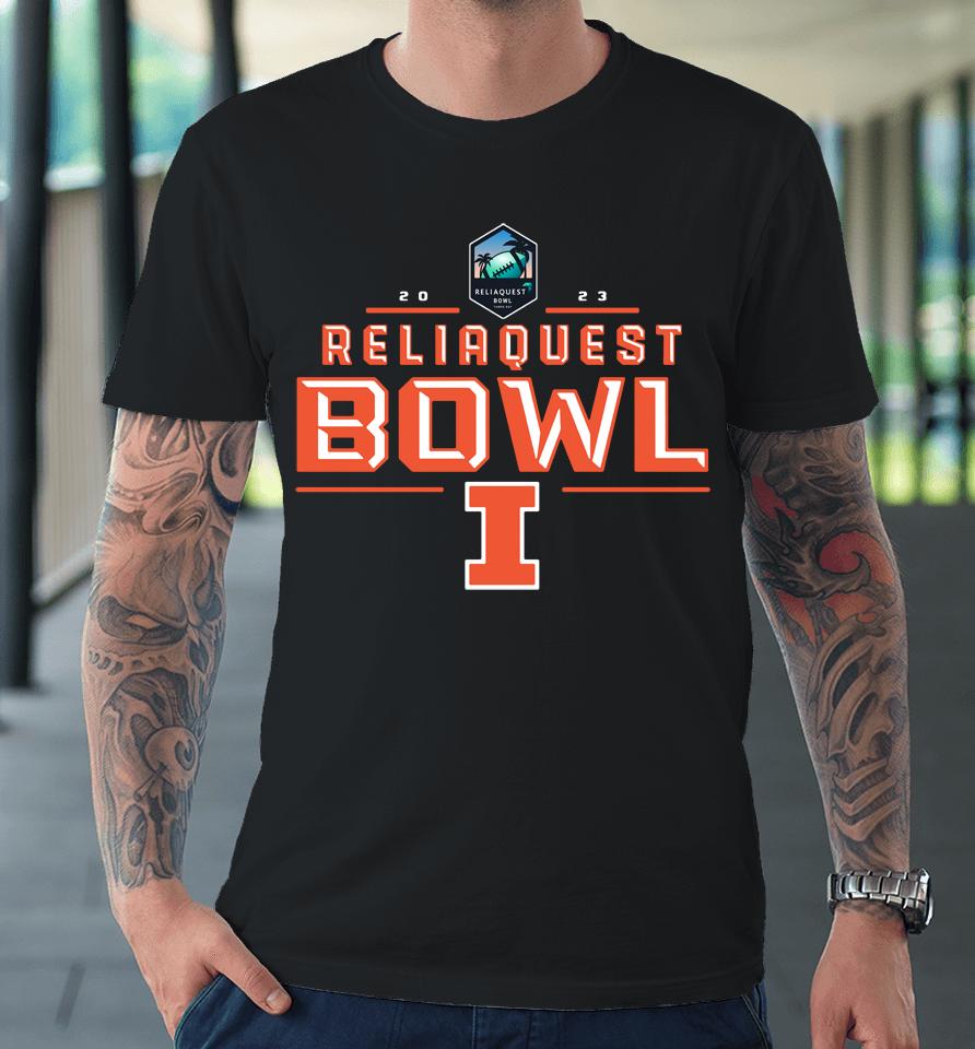 Reliaquest Bowl Illinois Tonal Navy 2022 Premium T-Shirt