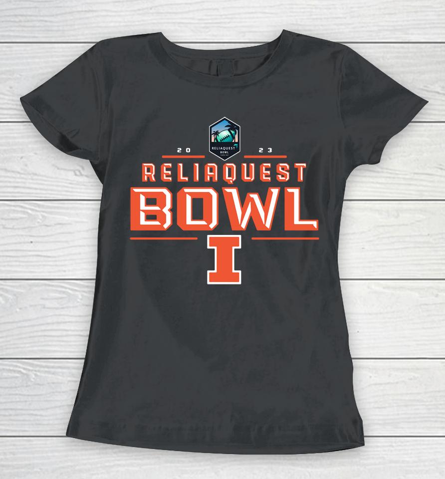Reliaquest Bowl Illinois Tonal Navy 2022 Women T-Shirt