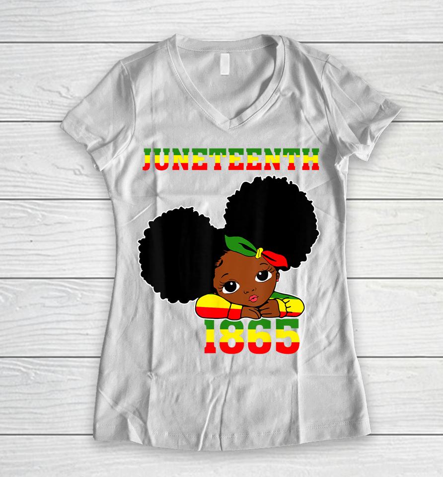 Remembering My Ancestors Juneteenth Celebrate Black Women Women V-Neck T-Shirt