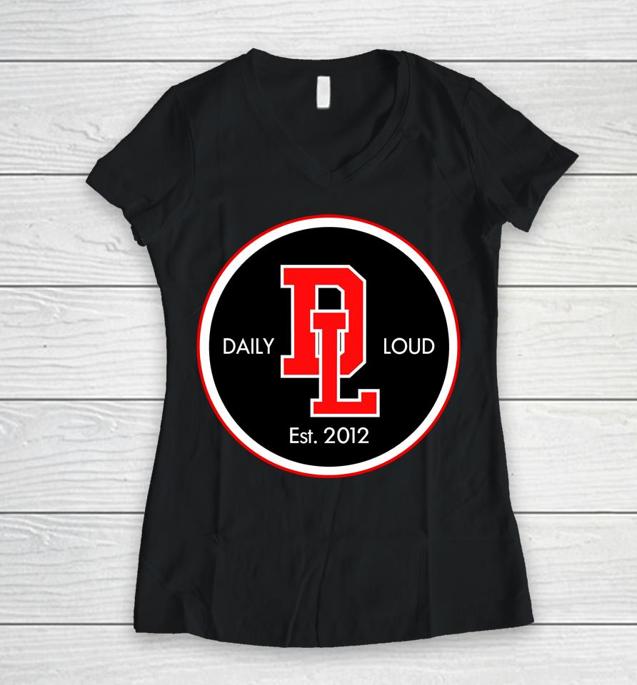 Renz Daily Loud Logo Women V-Neck T-Shirt